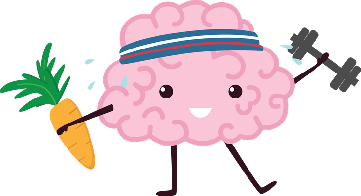 cerveau - médecine - sciences et techniques - smiley émoticône émoji cartoon clipart illustration - artémotic