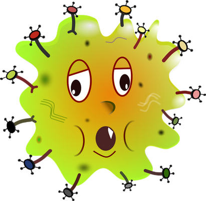 virus - médecine - sciences et techniques - smiley émoticône émoji cartoon clipart illustration - artémotic
