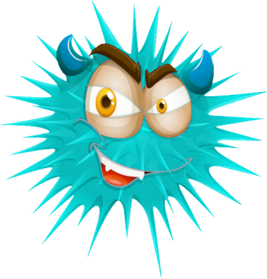 virus - médecine - sciences et techniques - smiley émoticône émoji cartoon clipart illustration - artémotic