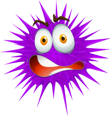 virus - médecine - sciences et techniques - smiley émoticône émoji cartoon clipart illustration - artémotic