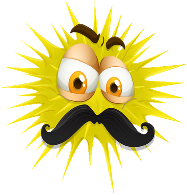 virus - médecine - sciences et techniques - smiley émoticône émoji cartoon clipart illustration - artémotic