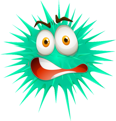 virus - médecine - sciences et techniques - smiley émoticône émoji cartoon clipart illustration - artémotic