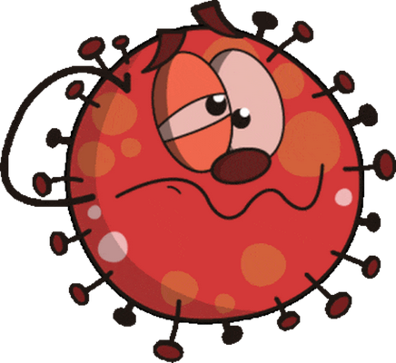 virus - médecine - sciences et techniques - smiley émoticône émoji cartoon clipart illustration - artémotic
