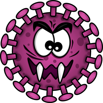 virus - médecine - sciences et techniques - smiley émoticône émoji cartoon clipart illustration - artémotic