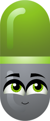 médicament gélule - médecine - sciences et techniques - smiley émoticône émoji cartoon clipart illustration - artémotic