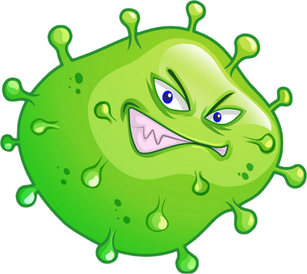 virus - médecine - sciences et techniques - smiley émoticône émoji cartoon clipart illustration - artémotic