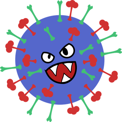 virus - médecine - sciences et techniques - smiley émoticône émoji cartoon clipart illustration - artémotic