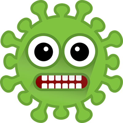 virus - médecine - sciences et techniques - smiley émoticône émoji cartoon clipart illustration - artémotic