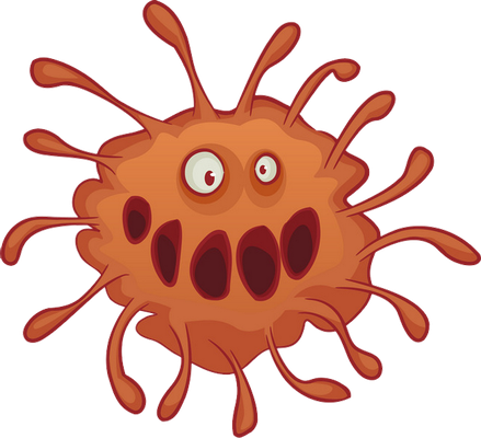 virus - médecine - sciences et techniques - smiley émoticône émoji cartoon clipart illustration - artémotic