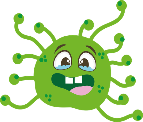 virus - médecine - sciences et techniques - smiley émoticône émoji cartoon clipart illustration - artémotic