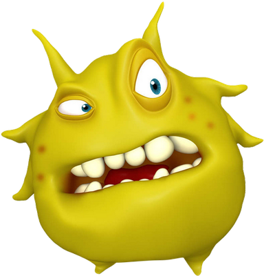 virus - médecine - sciences et techniques - smiley émoticône émoji cartoon clipart illustration - artémotic