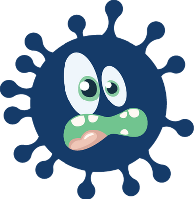 virus - médecine - sciences et techniques - smiley émoticône émoji cartoon clipart illustration - artémotic