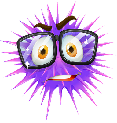 virus - médecine - sciences et techniques - smiley émoticône émoji cartoon clipart illustration - artémotic