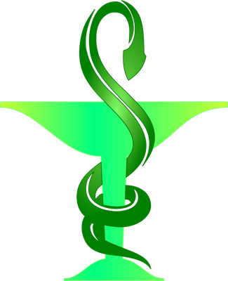 caducée - médecine - sciences et techniques - smiley émoticône émoji cartoon clipart illustration - artémotic