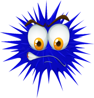 virus - médecine - sciences et techniques - smiley émoticône émoji cartoon clipart illustration - artémotic
