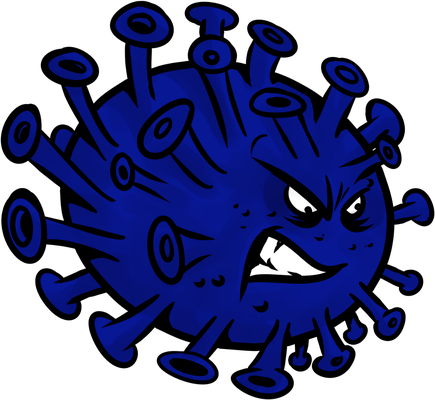 virus - médecine - sciences et techniques - smiley émoticône émoji cartoon clipart illustration - artémotic
