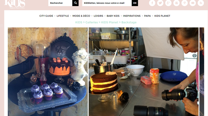 Shooting kids magazine numero XIII backstage Emma 's cupcakes NICE