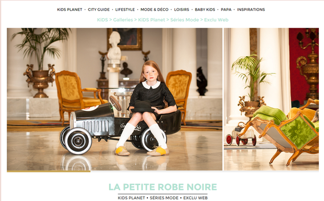 Parution  sur le site de kids magazine au Negresco à Nice
