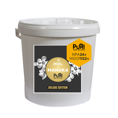 Miel de Manuka NPA 24+ / MGO 1122+ de Nouvelle-Zélande en seaux de 10kg Puri New Zealand