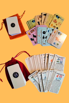 Visuel jeux de cartes, livrés sous pochon