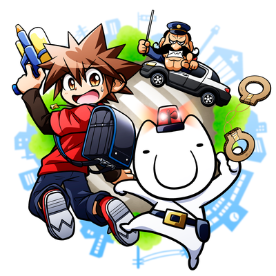 テキト～警察ヤマモトさん告知イラスト
