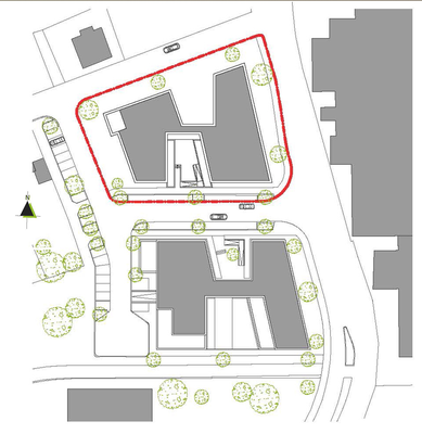 Neubau Studierendenwohnanlage in Gummersbach, Lageplan