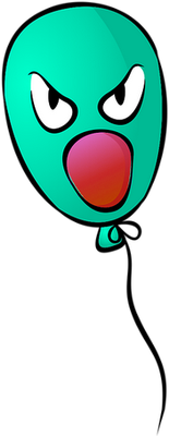 ballon de baudruche - divertissement - loisirs - smiley émoticône émoji cartoon clipart illustration - artémotic