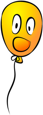 ballon de baudruche - divertissement - loisirs - smiley émoticône émoji cartoon clipart illustration - artémotic