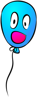 ballon de baudruche - divertissement - loisirs - smiley émoticône émoji cartoon clipart illustration - artémotic
