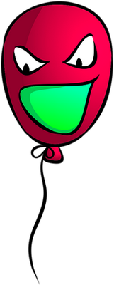 ballon de baudruche - divertissement - loisirs - smiley émoticône émoji cartoon clipart illustration - artémotic