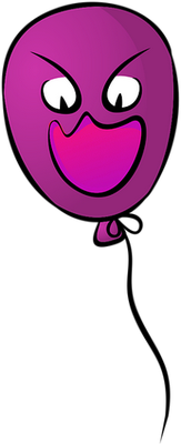 ballon de baudruche - divertissement - loisirs - smiley émoticône émoji cartoon clipart illustration - artémotic