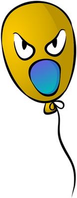 ballon de baudruche - divertissement - loisirs - smiley émoticône émoji cartoon clipart illustration - artémotic
