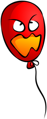 ballon de baudruche - divertissement - loisirs - smiley émoticône émoji cartoon clipart illustration - artémotic