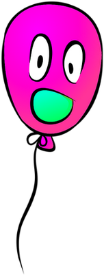ballon de baudruche - divertissement - loisirs - smiley émoticône émoji cartoon clipart illustration - artémotic