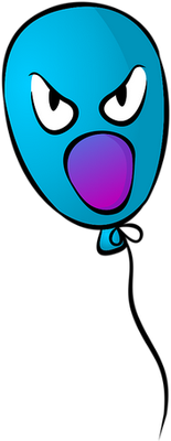 ballon de baudruche - divertissement - loisirs - smiley émoticône émoji cartoon clipart illustration - artémotic
