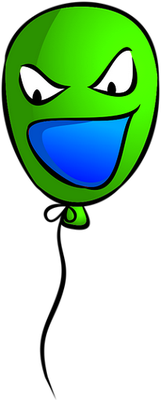 ballon de baudruche - divertissement - loisirs - smiley émoticône émoji cartoon clipart illustration - artémotic