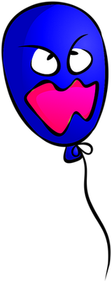 ballon de baudruche - divertissement - loisirs - smiley émoticône émoji cartoon clipart illustration - artémotic