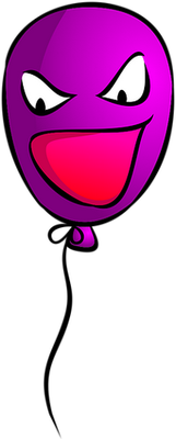 ballon de baudruche - divertissement - loisirs - smiley émoticône émoji cartoon clipart illustration - artémotic
