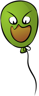ballon de baudruche - divertissement - loisirs - smiley émoticône émoji cartoon clipart illustration - artémotic