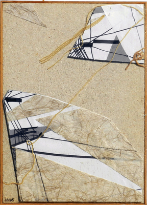 037 I Lai Maria 1975 Italia carta collage, mista 36,5x51,5 cm con cornice