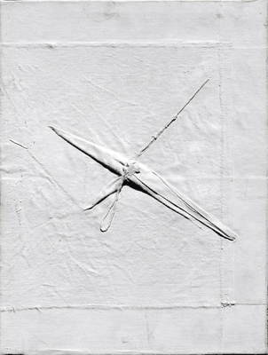 061 B Alba Savoi, s.t., s.d. Italia tela plissè su tela   30x40,5