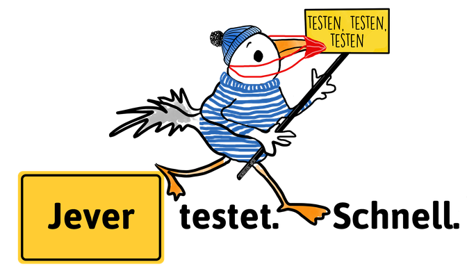 Logo Design für Testzentrum "Jever testet schnell"