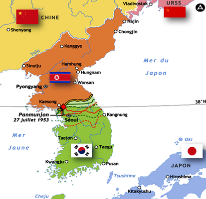 Resultado de imagen de divisiÃ³n de corea