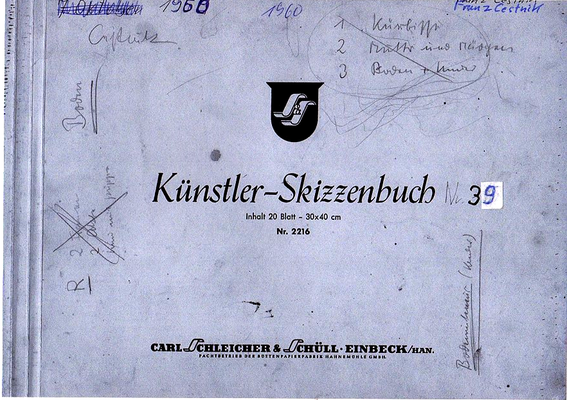 Skizzenblock  39  Datum  1960   22 Blätter