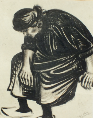 Tante Mina  1947  34 x 44 ( Tusche )