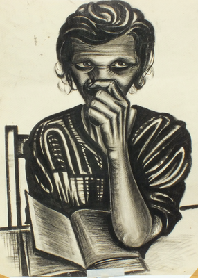 Mutter ( Johanne )  1947  39 x 48 ( Tusche )