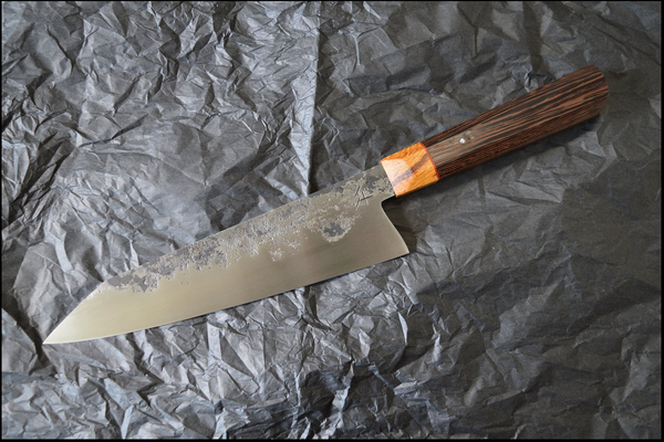 #362, gyuto 135Cr3, wengé & bois de serpent, 235mm