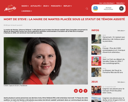 Johanna Rolland, maire de Nantes et présidente de Nantes Métropole