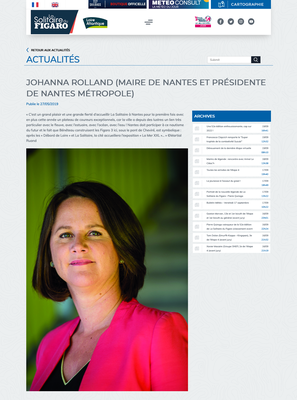 Johanna Rolland, maire de Nantes et présidente de Nantes Métropole
