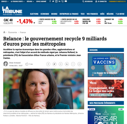 Johanna Rolland, maire de Nantes et présidente de Nantes Métropole